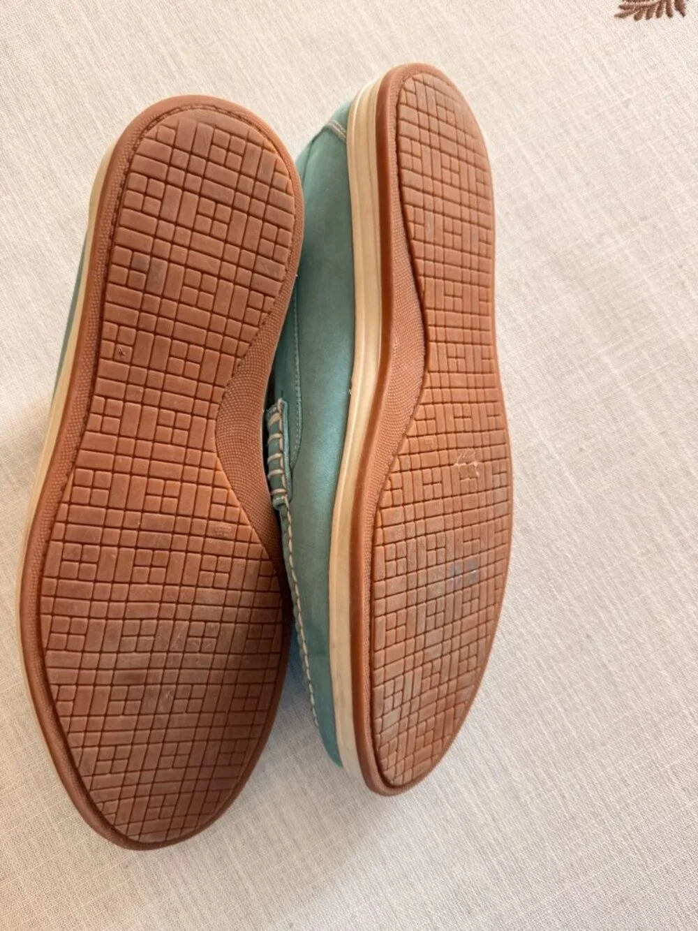 Peter Millar Men’s Leather Penny Loafers Aqua Blue Size 10M Made in Brazil